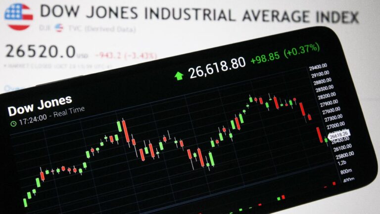 Индексы Dow и S&P 500 пошли на понижение